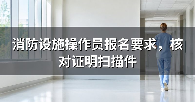 消防设施操作员报名要求,核对证明扫描件