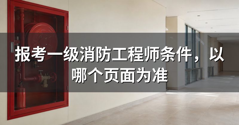 报考一级消防工程师条件,以哪个页面为准