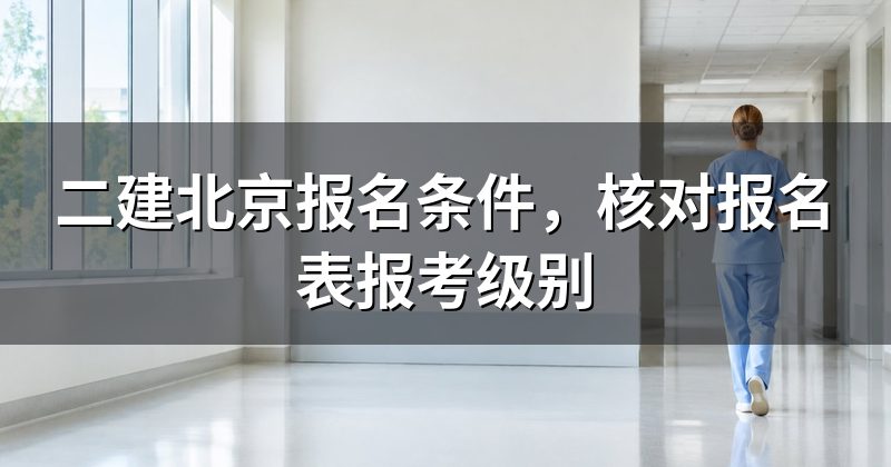 二建北京报名条件,核对报名表报考级别