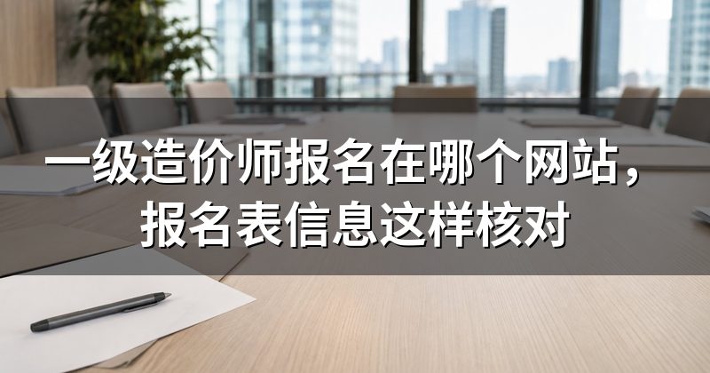 一级造价师报名在哪个网站,报名表信息这样核对