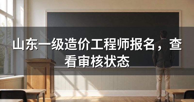 山东一级造价工程师报名,查看审核状态
