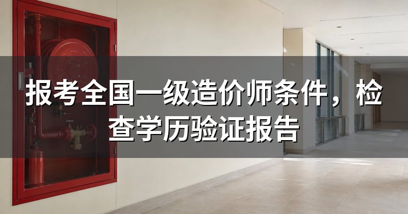 报考全国一级造价师条件,检查学历验证报告
