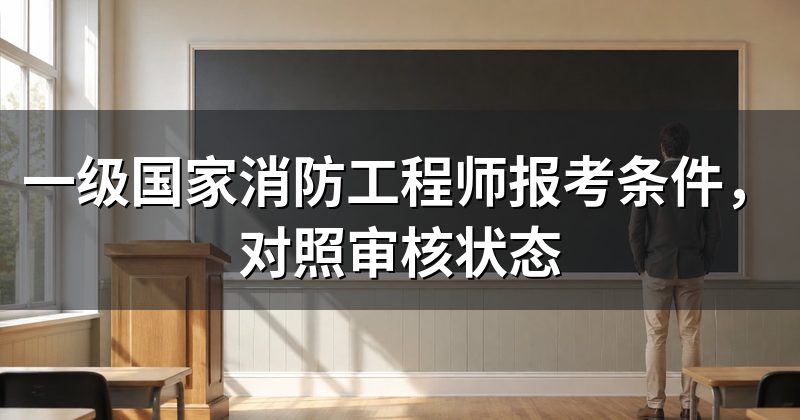 一级国家消防工程师报考条件,对照审核状态