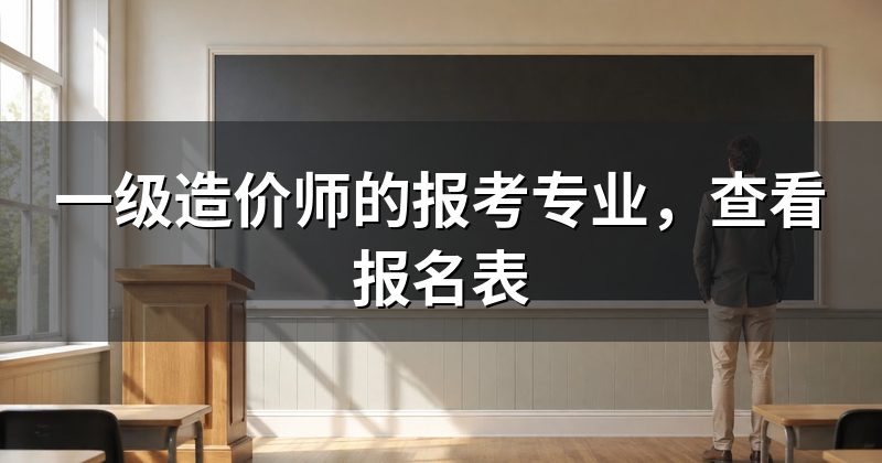 一级造价师的报考专业,查看报名表