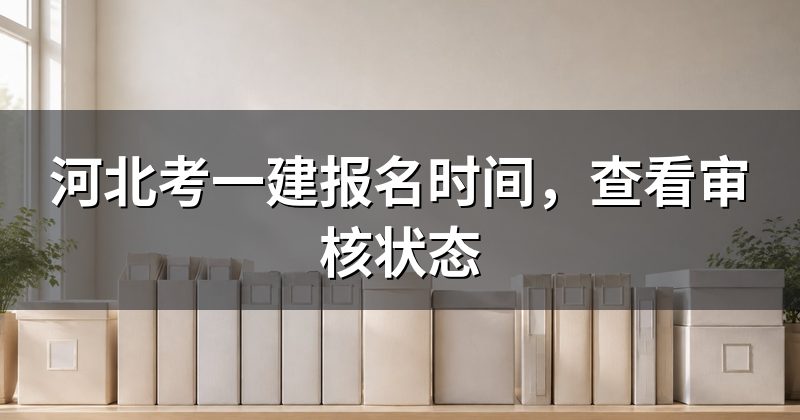 河北考一建报名时间,查看审核状态
