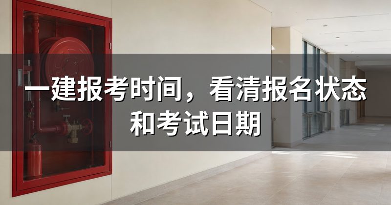 一建报考时间,看清报名状态和考试日期