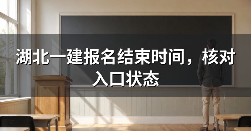 湖北一建报名结束时间，核对入口状态