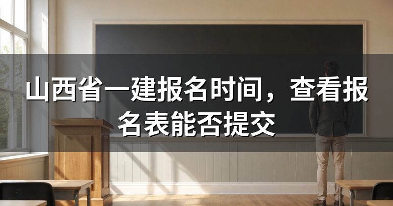 山西省一建报名时间,查看报名表能否提交