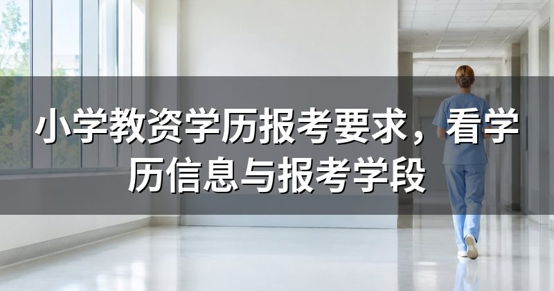小学教资学历报考要求,看学历信息与报考学段