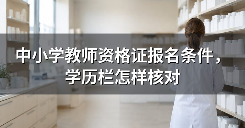 中小学教师资格证报名条件,学历栏怎样核对