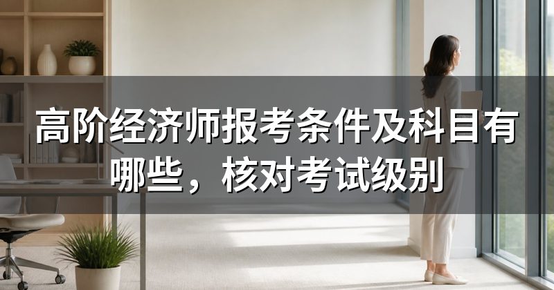高阶经济师报考条件及科目有哪些，核对考试级别