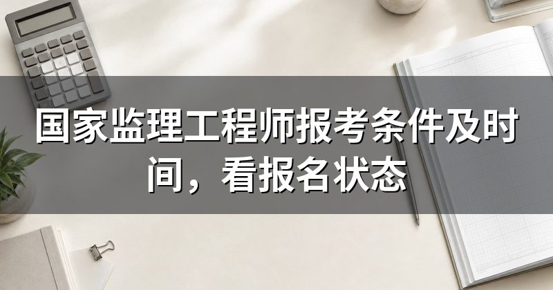 国家监理工程师报考条件及时间,看报名状态