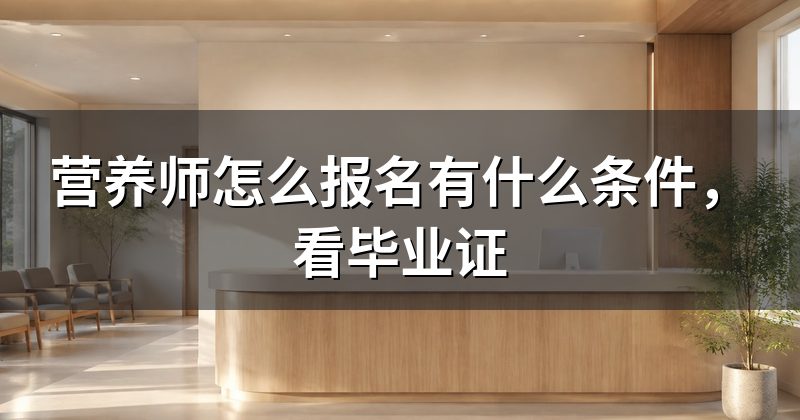 营养师怎么报名有什么条件,看毕业证