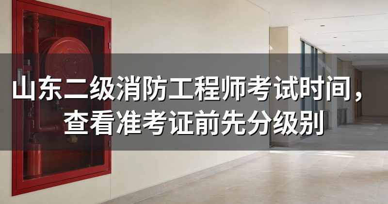 山东二级消防工程师考试时间,查看准考证前先分级别