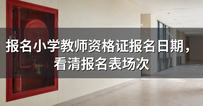 报名小学教师资格证报名日期,看清报名表场次