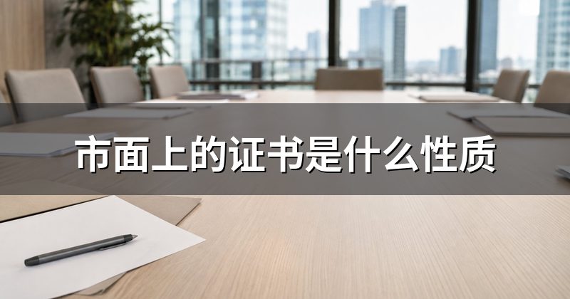 市面上的证书是什么性质