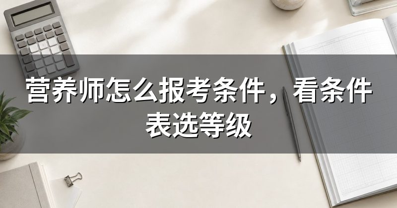 营养师怎么报考条件,看条件表选等级