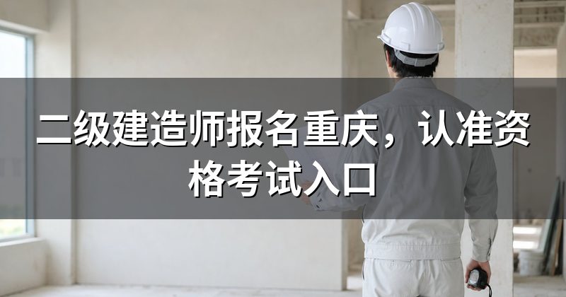 二级建造师报名重庆,认准资格考试入口