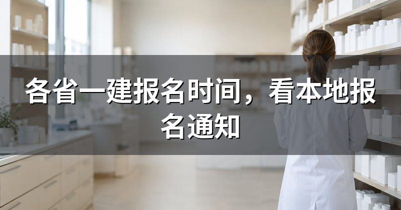 各省一建报名时间,看本地报名通知