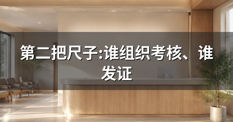 第二把尺子:谁组织考核、谁发证