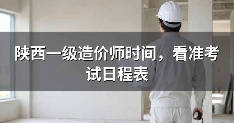 陕西一级造价师时间,看准考试日程表
