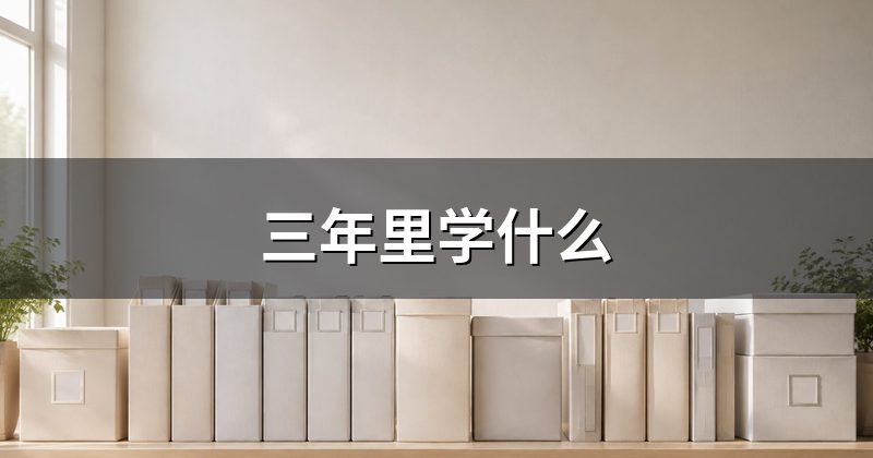 三年里学什么