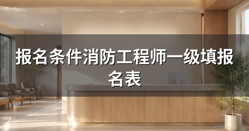 报名条件消防工程师一级填报名表