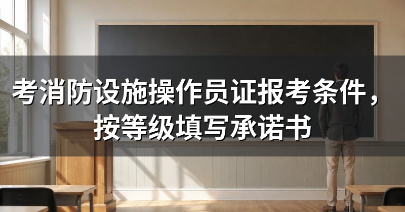 考消防设施操作员证报考条件，按等级填写承诺书