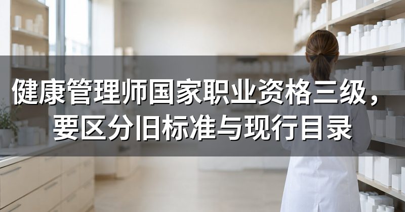 健康管理师国家职业资格三级，要区分旧标准与现行目录