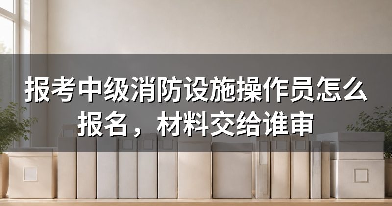 报考中级消防设施操作员怎么报名,材料交给谁审
