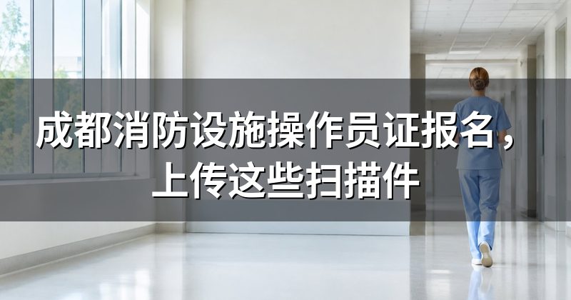 成都消防设施操作员证报名，上传这些扫描件