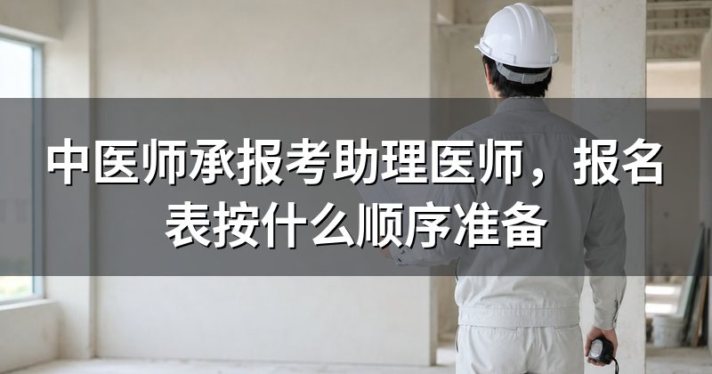 中医师承报考助理医师，报名表按什么顺序准备