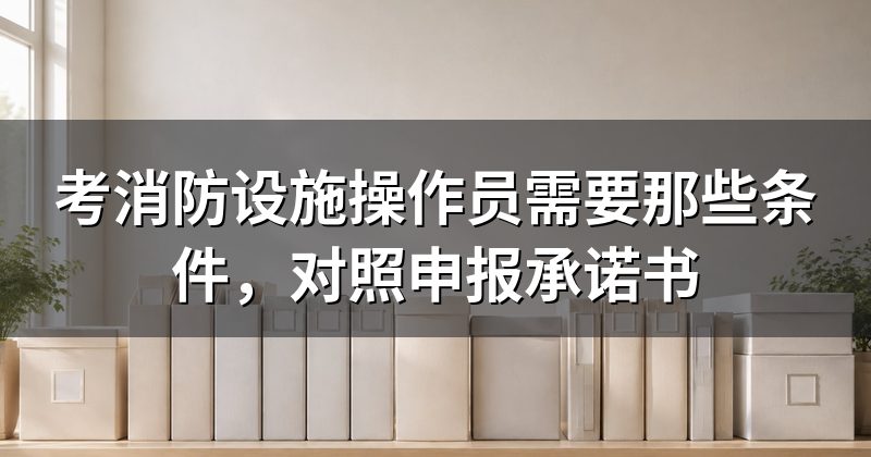 考消防设施操作员需要那些条件,对照申报承诺书