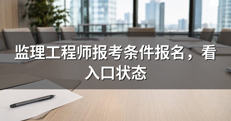 监理工程师报考条件报名,看入口状态