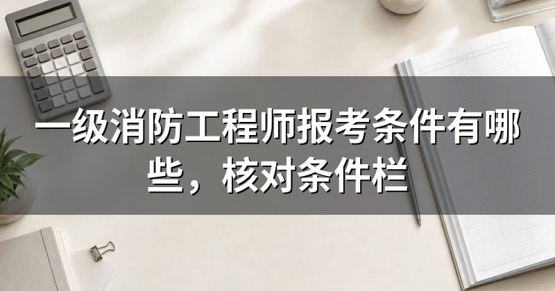 一级消防工程师报考条件有哪些,核对条件栏