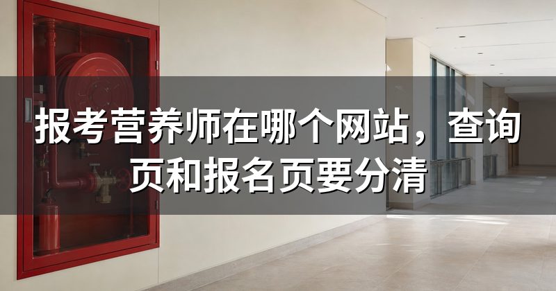 报考营养师在哪个网站,查询页和报名页要分清