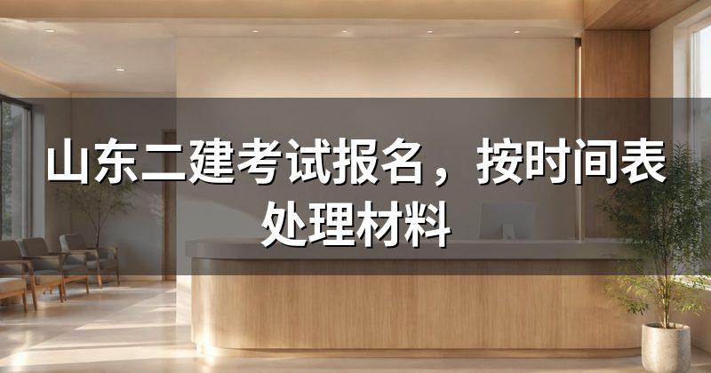 山东二建考试报名,按时间表处理材料