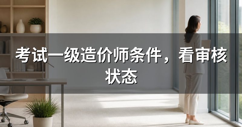 考试一级造价师条件，看审核状态