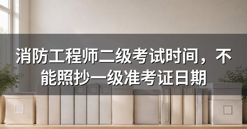 消防工程师二级考试时间,不能照抄一级准考证日期