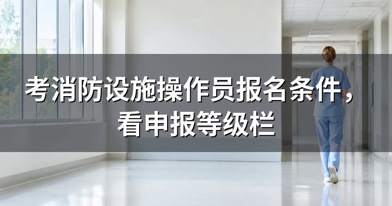 考消防设施操作员报名条件,看申报等级栏