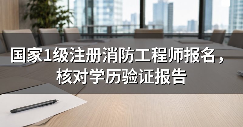 国家1级注册消防工程师报名,核对学历验证报告