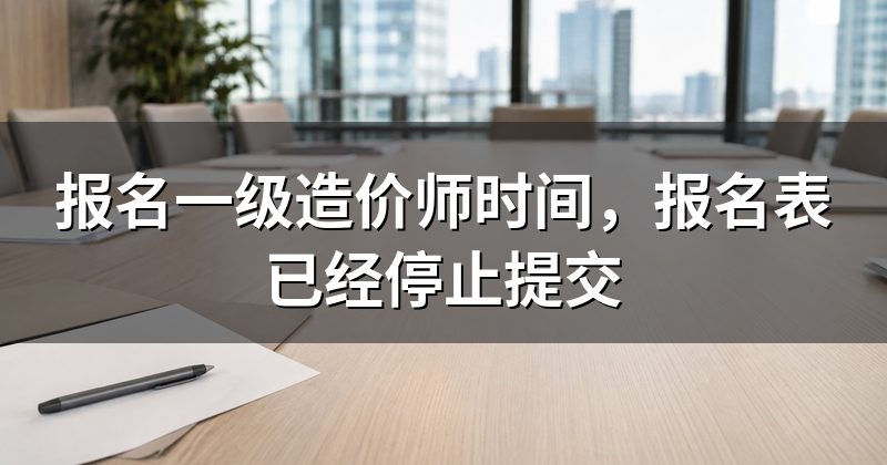 报名一级造价师时间,报名表已经停止提交