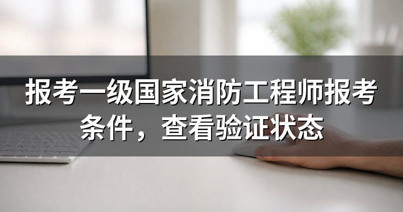 报考一级国家消防工程师报考条件,查看验证状态