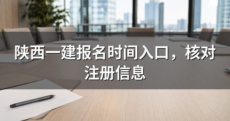 陕西一建报名时间入口,核对注册信息