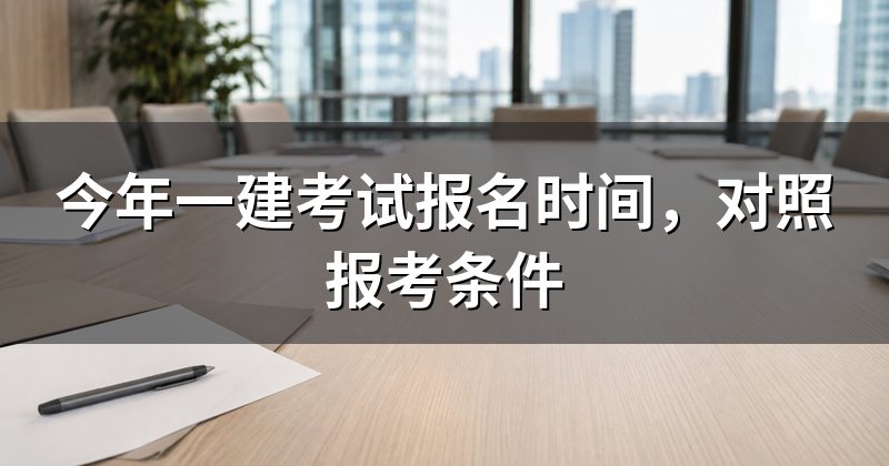 今年一建考试报名时间,对照报考条件