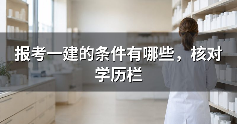 报考一建的条件有哪些，核对学历栏