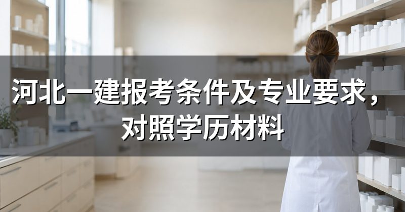 河北一建报考条件及专业要求，对照学历材料