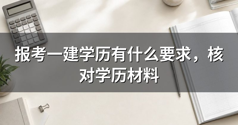 报考一建学历有什么要求,核对学历材料