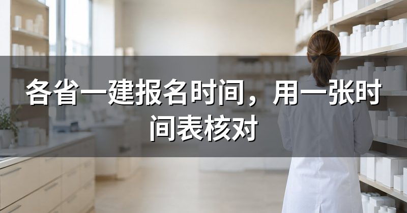 各省一建报名时间，用一张时间表核对