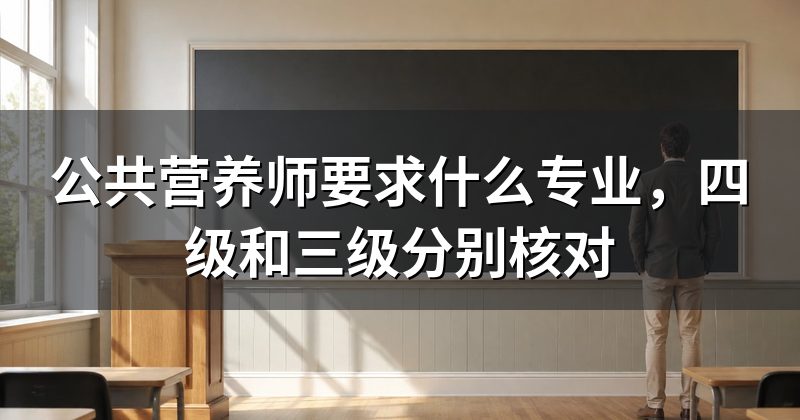 公共营养师要求什么专业,四级和三级分别核对